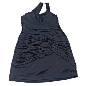 Foley + Corinna‎ Women Small Dress Mini One Shoulder Black Ruching